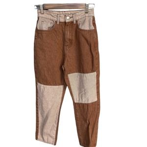 Shein Jeans Womens Extra Small‎ Brown Two Toned